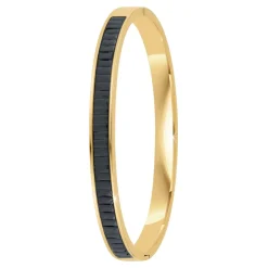 So Charm Bijoux Jonc Femme So Charm - B4337-DORE-NOIR - Bracelet Mode Doré | Femme Bracelet
