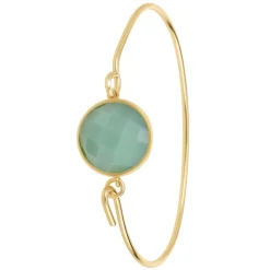 So Charm Bijoux Jonc Femme So Charm - B3308-DORE-VERT - Bracelet Mode Doré | Femme Bracelet