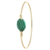 So Charm Bijoux Jonc Femme So Charm - B2492-MALACHITE - Bracelet Mode Doré | Femme Bracelet