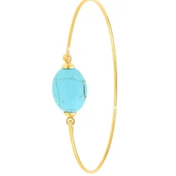 So Charm Bijoux Jonc Femme So Charm - B2492-TURQUOISE - Bracelet Mode Doré | Femme Bracelet