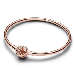 Pandora Jonc Fermoir Cercles Moments Doré Rose | Femme Bracelet