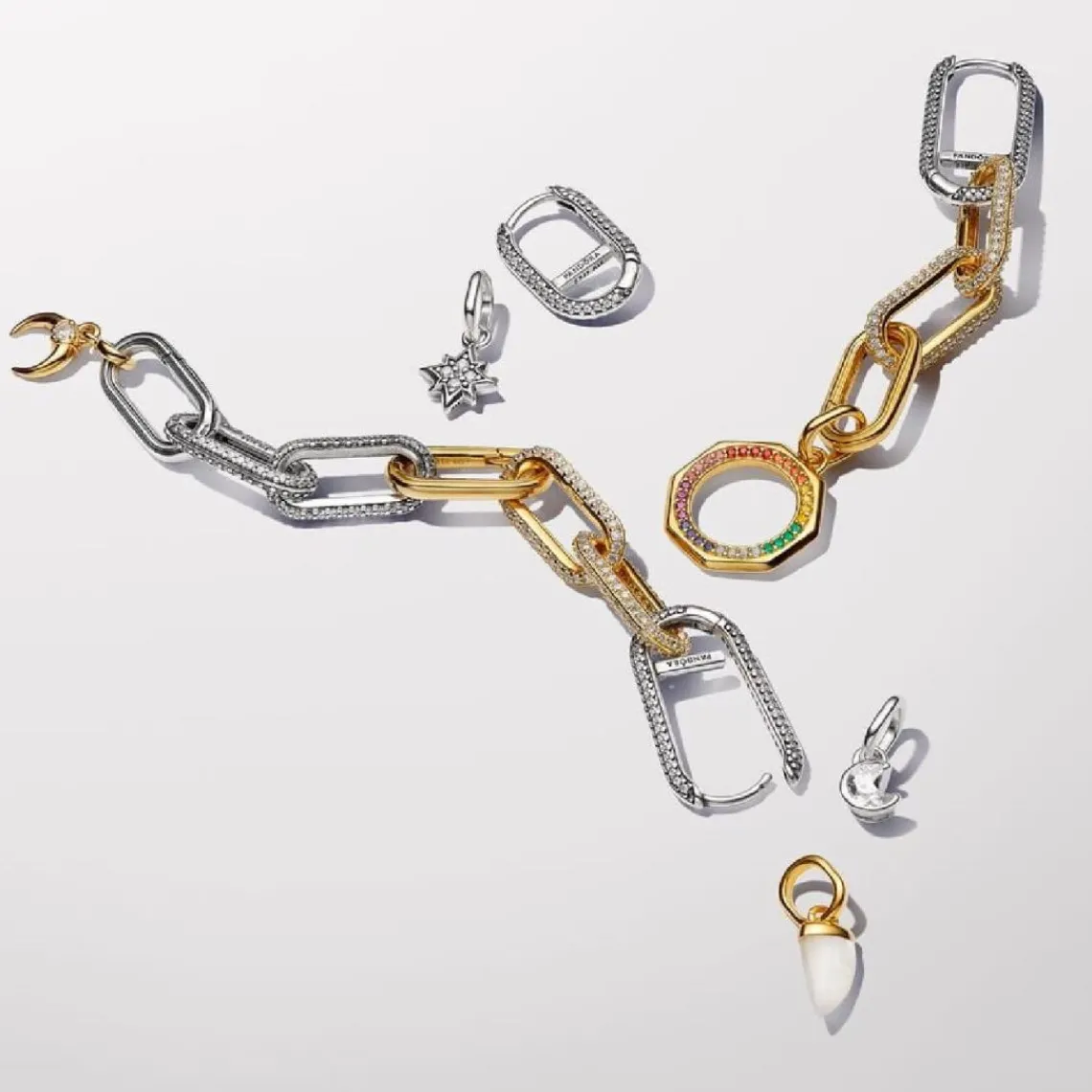 Pandora Link Ouvrable Rectangulaire ME Doré | Femme Charms