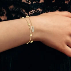 Angèle M Bijoux Lot de deux Bracelets Femme Angèle M B2190+B2371-DORE | Femme Bracelet