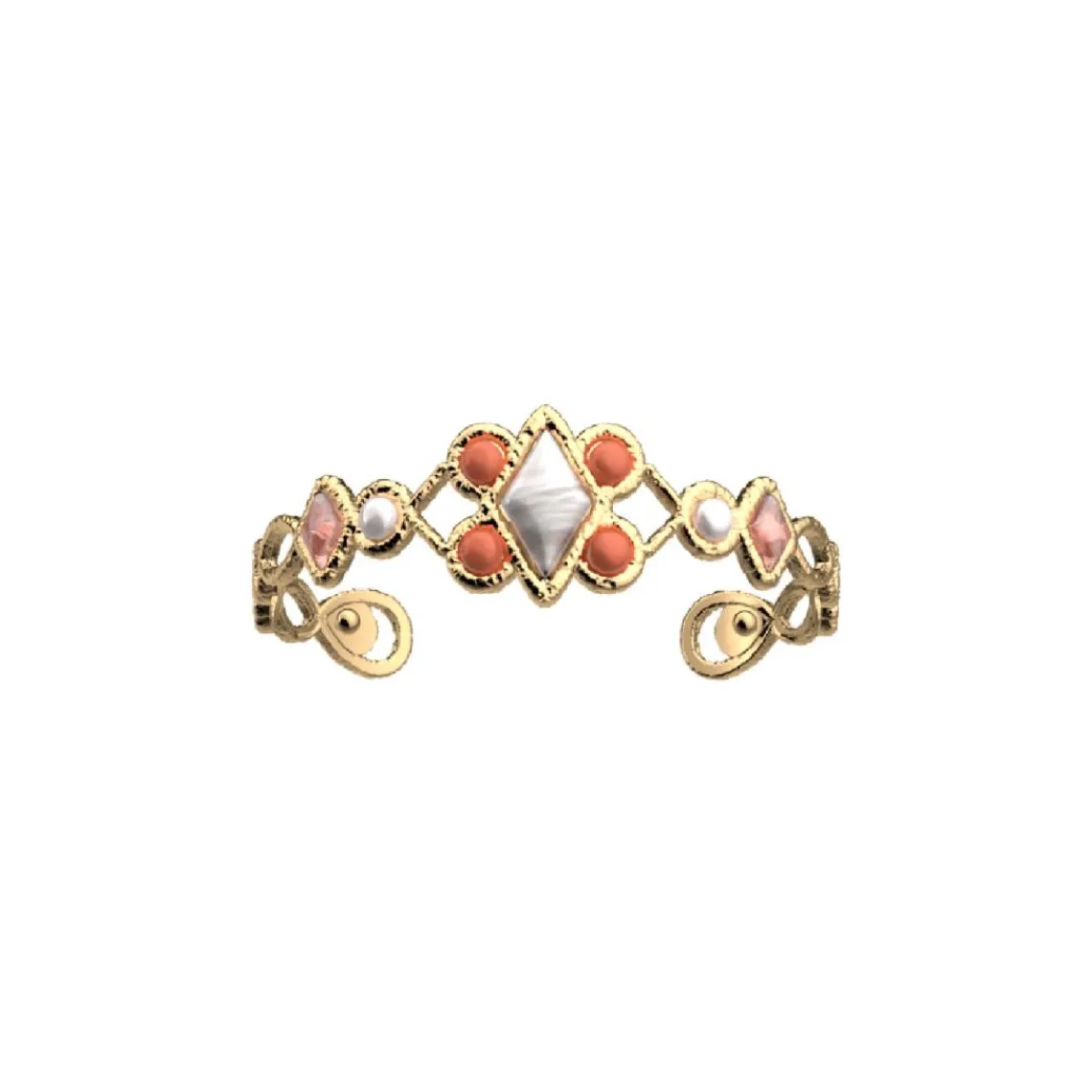 Les Georgettes Manchette Femme 70451970108000 Doré P-Rosace 14 Mm | Femme Bracelet
