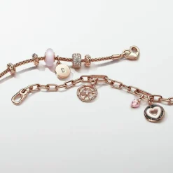 Pandora Mini Dangle Cœur Chakra Rose ME | Femme Charms