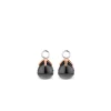 Ti Sento Pampilles 9191GB - argent bouton de fleur gris bleu translucide griffes doré rose | Femme Boucles D'Oreilles