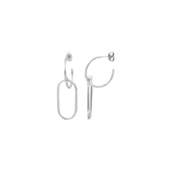 Clyda Bijoux Pendantes Clyda BCLBO0031S - Acier Argent | Femme Boucles D'Oreilles