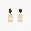 Balaboosté Pendantes Femme Bo Poussette Pdt Retangle Avec Œil - 3502456531826 Métal Noir | Femme Boucles D'Oreilles