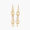 Balaboosté Pendantes Femme Petite Creole Avec Chaine Et Grain De Café Pave - 3502456531611 Métal Doré | Femme Boucles D'Oreilles