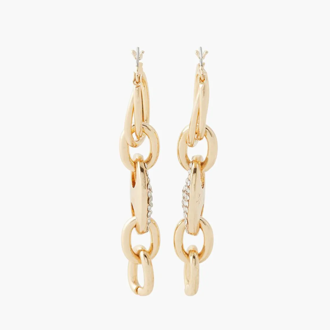 Balaboosté Pendantes Femme Petite Creole Avec Chaine Et Grain De Café Pave - 3502456531611 Métal Doré | Femme Boucles D'Oreilles