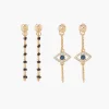 Balaboosté Pendantes Femme Set X2 Bo Dev Derrière Ac Chaine Epoxy Et Œil - 3502456298347 Métal Doré | Femme Boucles D'Oreilles