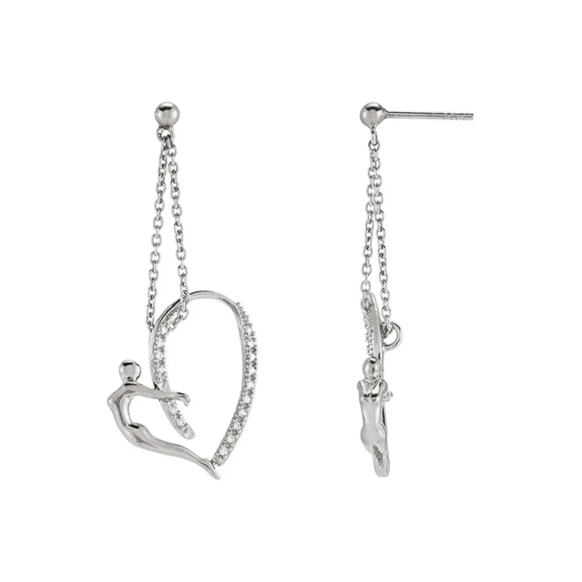 Jourdan Pendantes AJF170004E - NINA - Argent Argent | Femme Boucles D'Oreilles