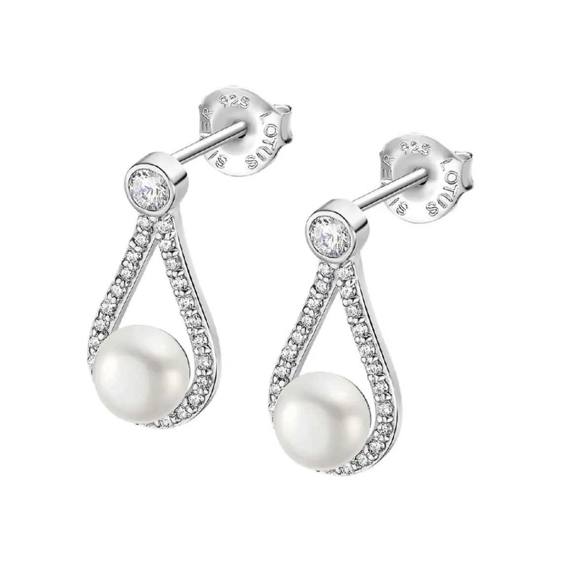 Lotus Silver Pendantes Pearls LP3481-4-1 Argent | Femme Boucles D'Oreilles