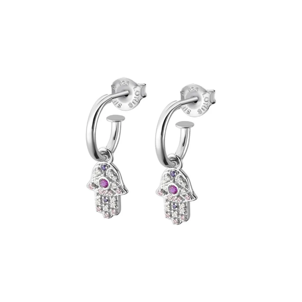 Lotus Silver Pendantes Rainbow LP1989-4-3 Argent Rose | Femme Boucles D'Oreilles