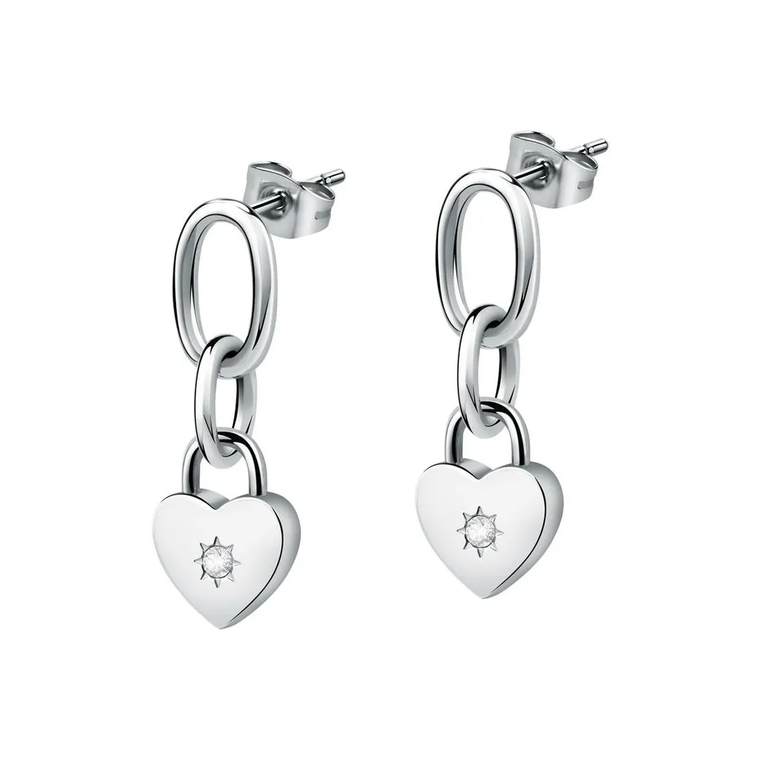 Morellato Bijoux Pendantes SAUB07 - Acier Argent | Femme Boucles D'Oreilles