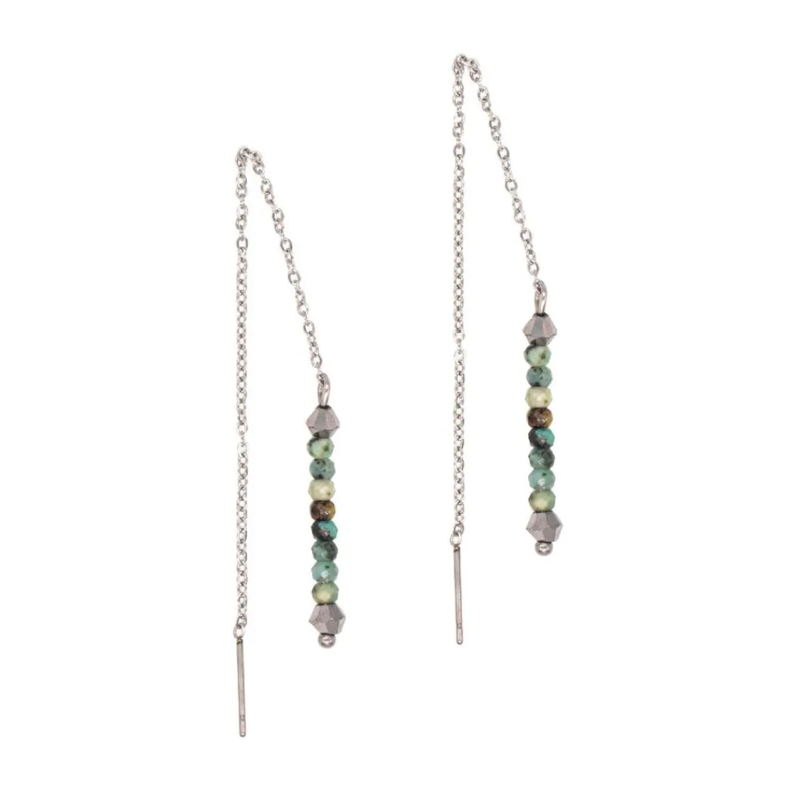 Sloya Pendantes Lumia en pierres Turquoise Africain | Femme Boucles D'Oreilles