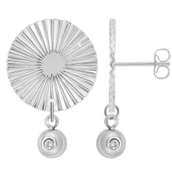 So Charm Bijoux Pendantes So Charm - BD4185-ARGENT-DIAMANT - Boucles D'Oreilles Argentées | Femme Boucles D'Oreilles