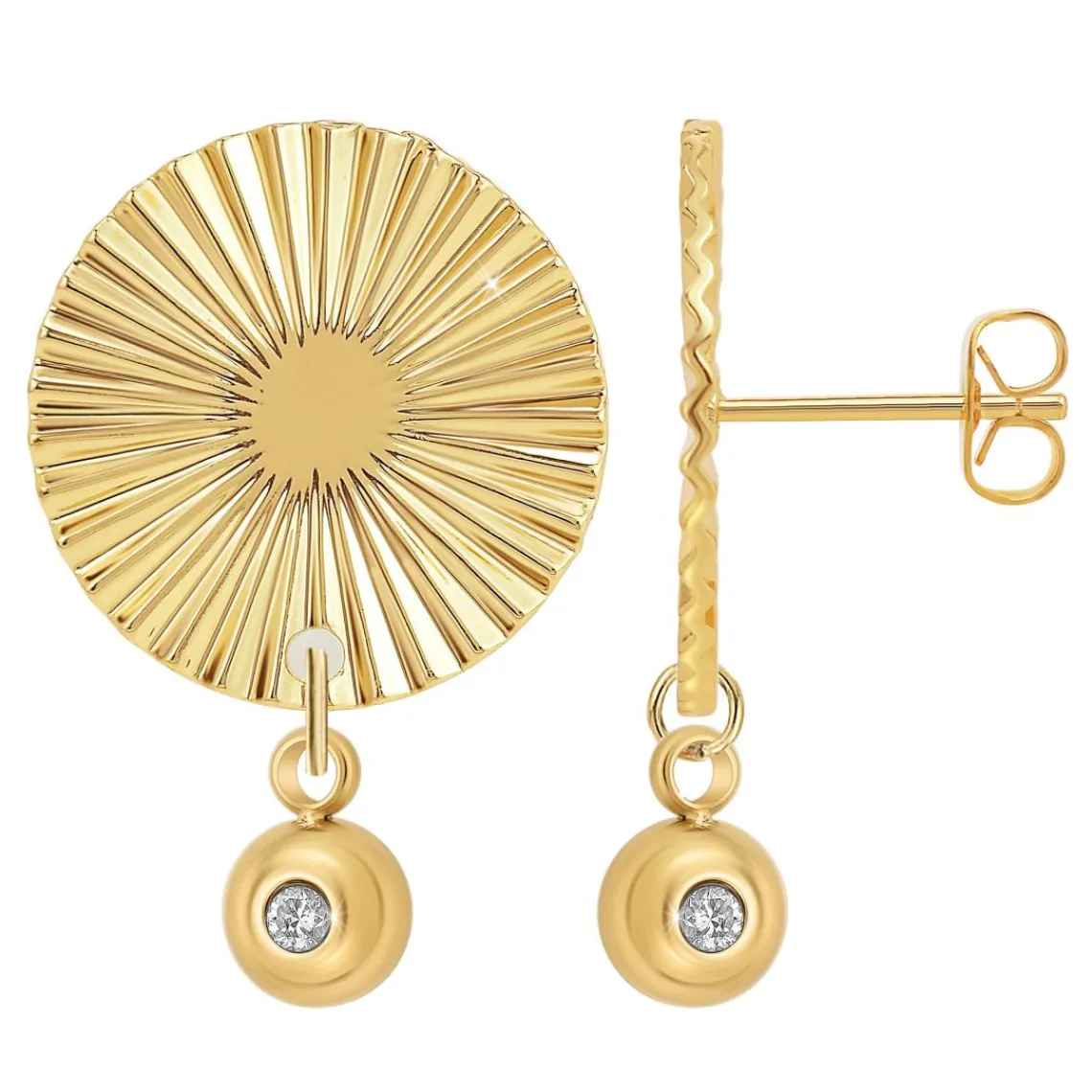 So Charm Bijoux Pendantes So Charm - BD4185-DORE-DIAMANT - Boucles D'Oreilles Dorées | Femme Boucles D'Oreilles