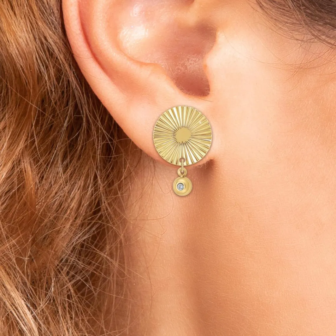 So Charm Bijoux Pendantes So Charm - BD4185-DORE-DIAMANT - Boucles D'Oreilles Dorées | Femme Boucles D'Oreilles