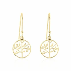 Maison de la Bijouterie Pendante-Y4U0U0-- Plaqué Or | Femme Boucles D'Oreilles
