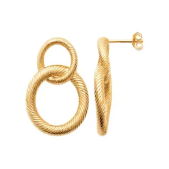 Maison de la Bijouterie Pendante-Y5VZ50-- Plaqué Or | Femme Boucles D'Oreilles