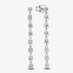 Pandora Pendants d’Oreilles Huit Pierres Scintillantes | Femme Boucles D'Oreilles