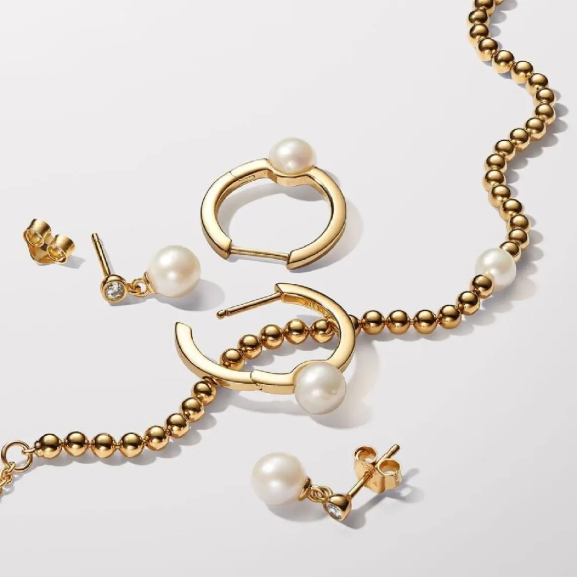 Pandora Pendants d’Oreilles Perle de Culture et Pierre | Femme Boucles D'Oreilles
