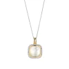 Ti Sento Pendentif - 6828MW Argent Doré Et Doublé Nacre Carré Et Pavage | Femme Collier Et Pendentif