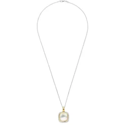 Ti Sento Pendentif - 6828MW Argent Doré Et Doublé Nacre Carré Et Pavage | Femme Collier Et Pendentif