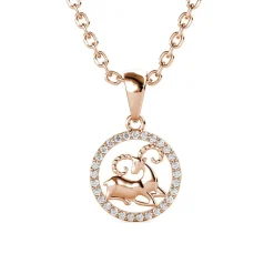MYC-Paris Pendentif Zodiaque Bélier Or Rose | Femme Collier Et Pendentif