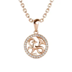 MYC-Paris Pendentif Zodiaque Capricorne Or Rose | Femme Collier Et Pendentif