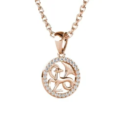MYC-Paris Pendentif Zodiaque Capricorne Or Rose | Femme Collier Et Pendentif