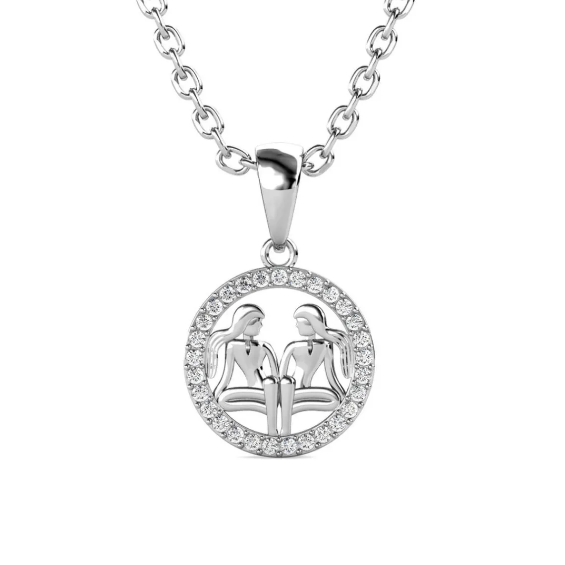 MYC-Paris Pendentif Zodiaque Gémeaux Argenté | Femme Collier Et Pendentif