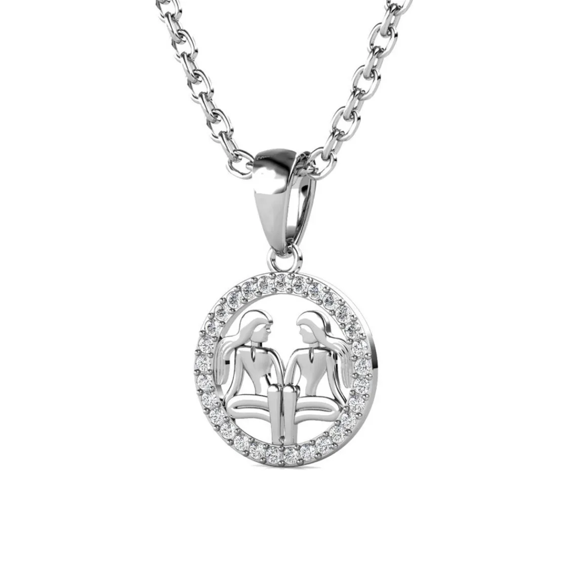 MYC-Paris Pendentif Zodiaque Gémeaux Argenté | Femme Collier Et Pendentif