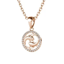 MYC-Paris Pendentif Zodiaque Poisson Or Rose | Femme Collier Et Pendentif