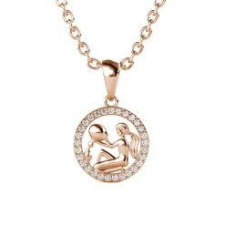 MYC-Paris Pendentif Zodiaque Verseau Or Rose | Femme Collier Et Pendentif