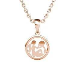 MYC-Paris Pendentif Zodiaque Verseau Or Rose | Femme Collier Et Pendentif