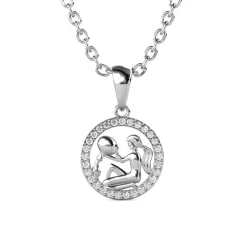 MYC-Paris Pendentif Zodiaque Verseau Argenté | Femme Collier Et Pendentif