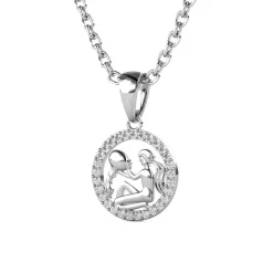 MYC-Paris Pendentif Zodiaque Verseau Argenté | Femme Collier Et Pendentif