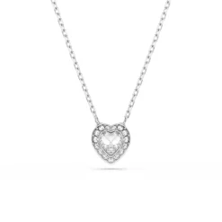 Swarovski Bijoux Pendentif Ariana Grande x Swarovski, Tailles variées, Cœur, Blanc, Métal rhodié | Femme Collier Et Pendentif