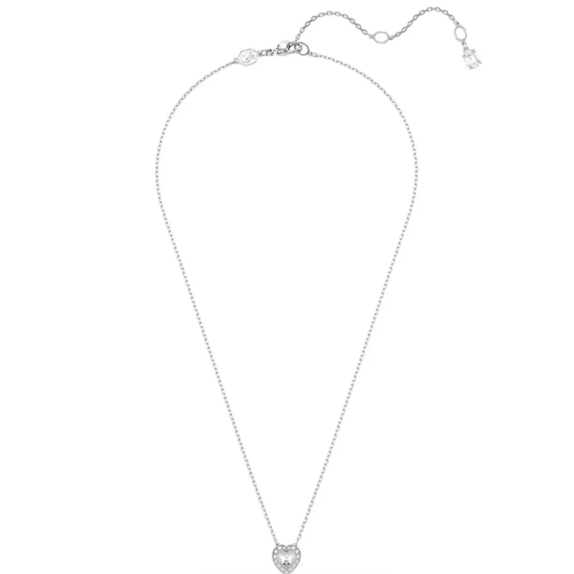 Swarovski Bijoux Pendentif Ariana Grande x Swarovski, Tailles variées, Cœur, Blanc, Métal rhodié | Femme Collier Et Pendentif