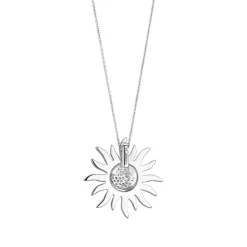 Ti Sento Pendentif - 6832ZY Pendentig Argent Doré Forme Soleil | Femme Collier Et Pendentif