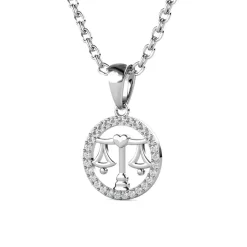 MYC-Paris Pendentif Zodiaque Balance Argenté | Femme Collier Et Pendentif