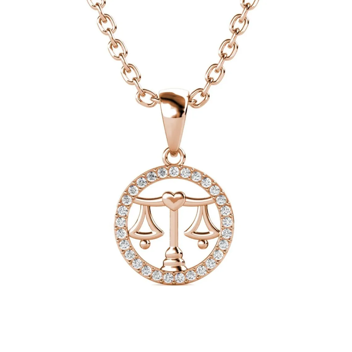 MYC-Paris Pendentif Zodiaque Balance Or Rose | Femme Collier Et Pendentif