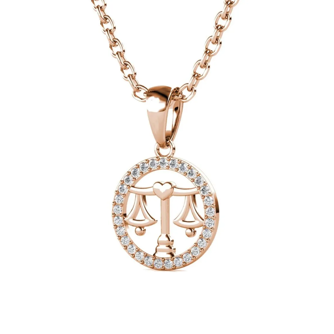 MYC-Paris Pendentif Zodiaque Balance Or Rose | Femme Collier Et Pendentif