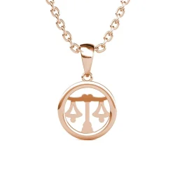 MYC-Paris Pendentif Zodiaque Balance Or Rose | Femme Collier Et Pendentif