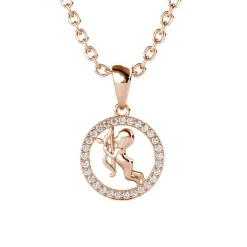 MYC-Paris Pendentif Zodiaque Sagittaire Or Rose | Femme Collier Et Pendentif