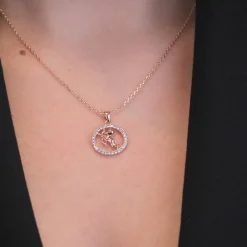 MYC-Paris Pendentif Zodiaque Sagittaire Or Rose | Femme Collier Et Pendentif