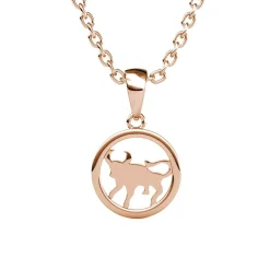 MYC-Paris Pendentif Zodiaque Taureau Or Rose | Femme Collier Et Pendentif