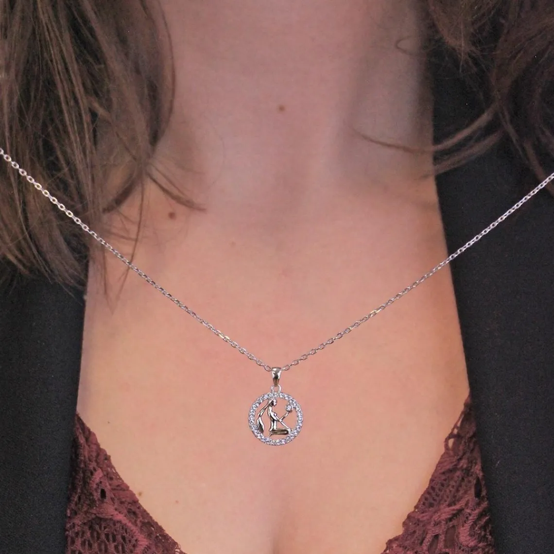 MYC-Paris Pendentif Zodiaque Vierge Argenté | Femme Collier Et Pendentif